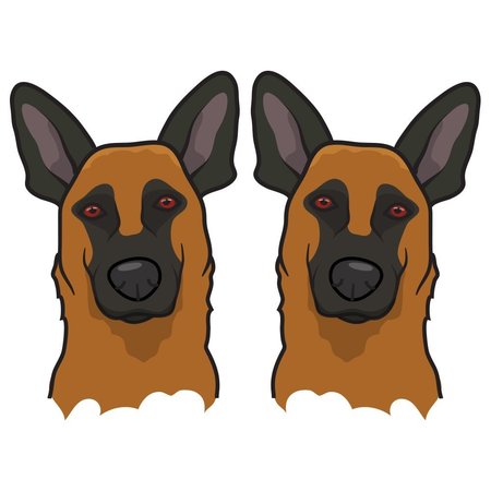 SIGNMISSION Belgian Malinois Dog Decal, Dog Lover Decor Vinyl Sticker D-24-Belgian Malinois